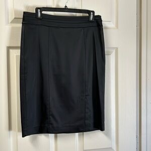 WHBM Black Satin Skirt